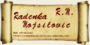 Radenka Mojsilović vizit kartica
